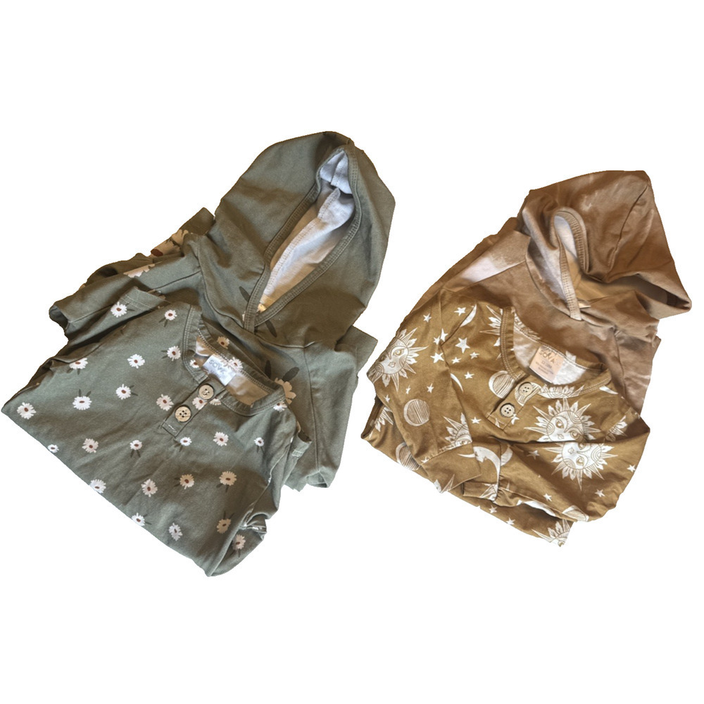 Sova Baby Hoodie & Shirt Floral Set 12-18 Months Lot of 2